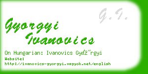 gyorgyi ivanovics business card